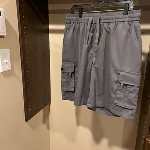 NFINITY Gray Cargo Shorts Lightweight and Versatile